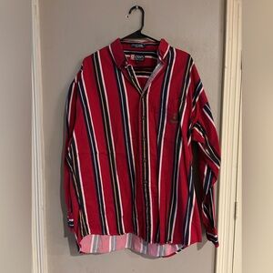 Vintage Chaps Red Striped Men's Shirt